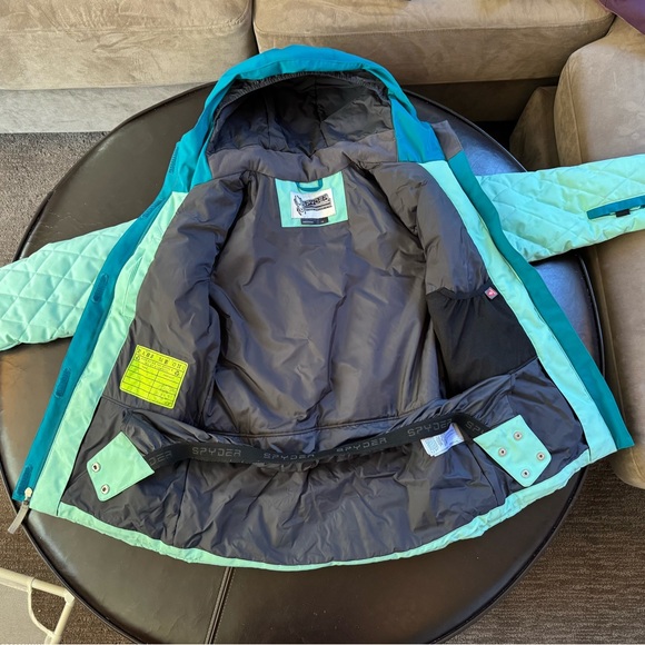 Spyder Girls Claire Jacket (10) Teal - Picture 8 of 13
